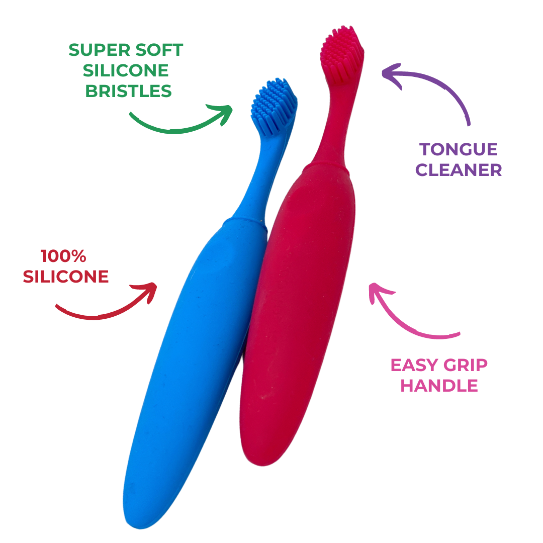 SimplyBrush Kids: Gentle Silicone Toothbrush for Teething Babies